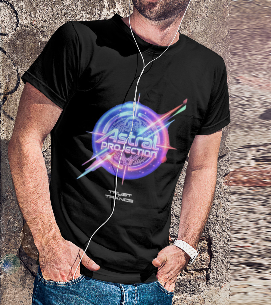 Astral Projection Trust In Trances Psychedelic Journey Circular Emblem T-Shirt
