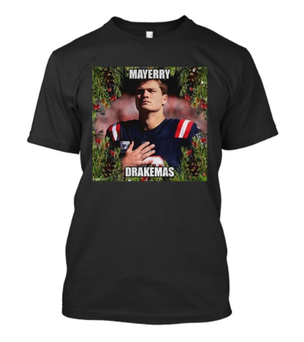 Mayerry Drakemas Football Christmas Evergreen Garland T-Shirt