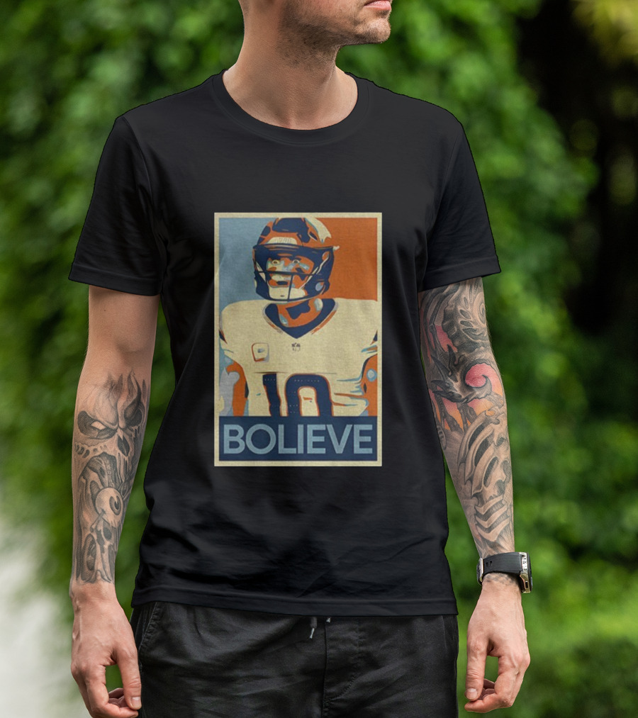 Bo Nix Bolieve Broncos Hope Retro Style T-Shirt
