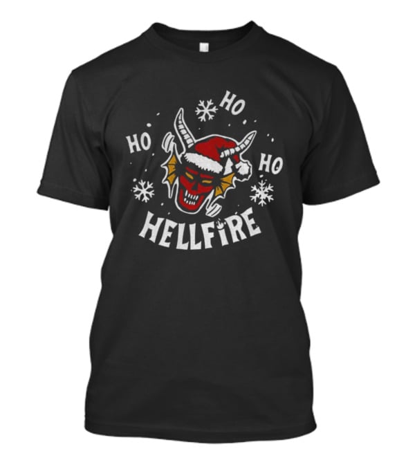 Metallica X Stranger Things Ho Ho Ho Hellfire Christmas Devil Santa T-Shirt
