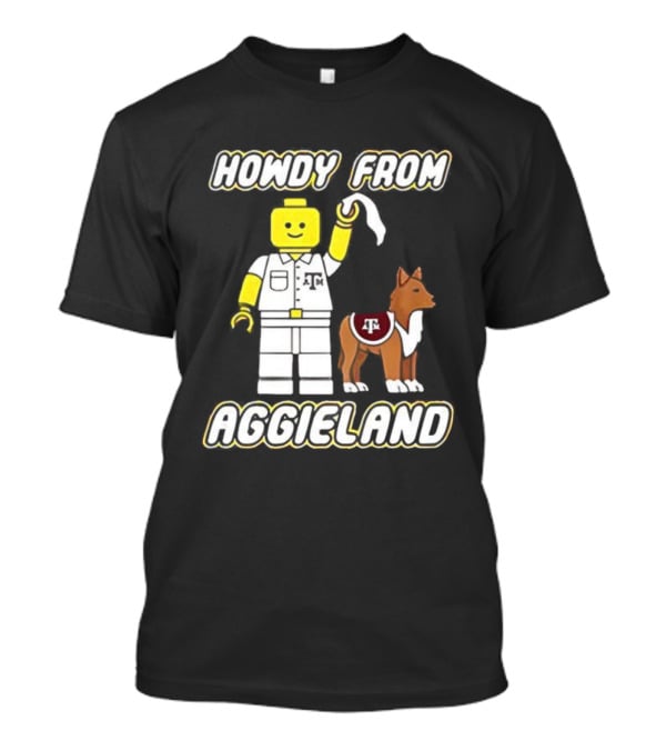 Howdy From Aggieland Texas A&M University Alamo Aggies Lego T-Shirt