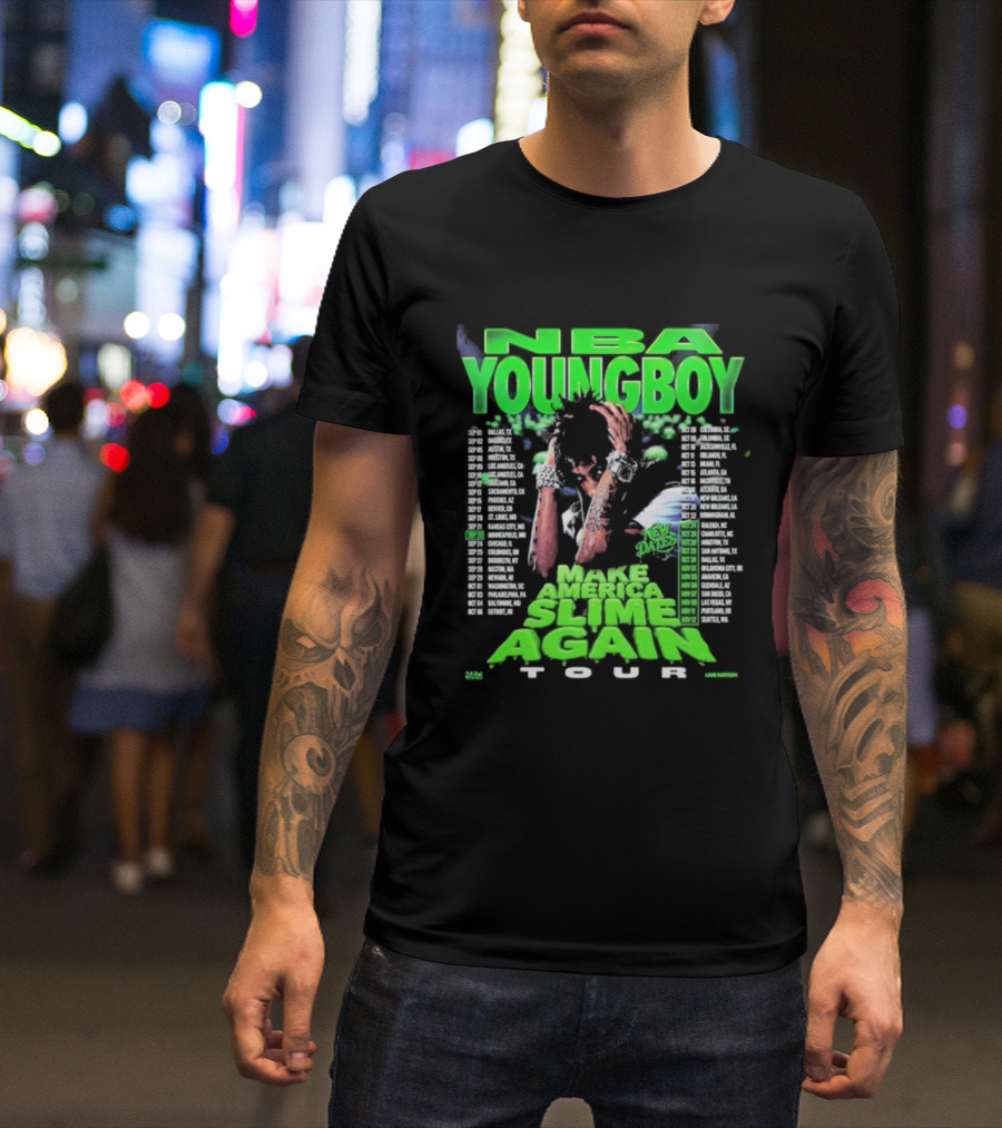 NBA YoungBoy Make America Slime Again Tour 2025 New Dates T-Shirt