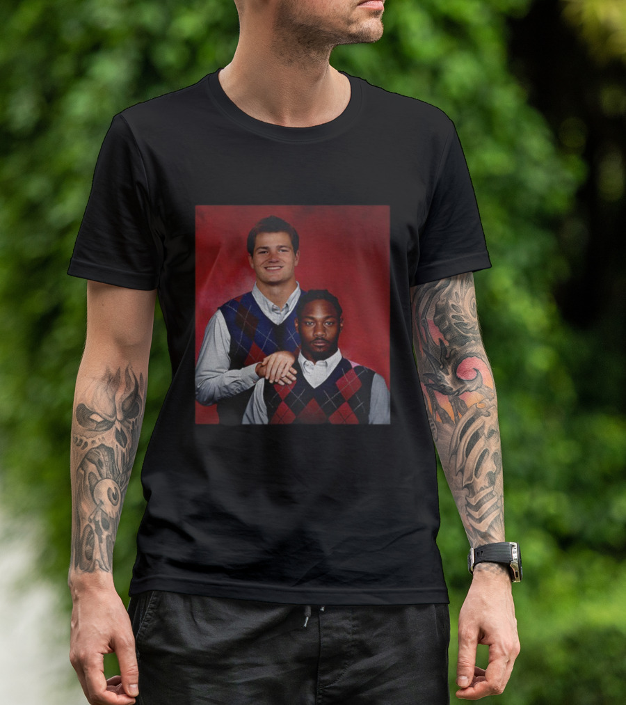 New England Football Drake Maye Stefon Diggs Step Brothers NFL Humor T-Shirt