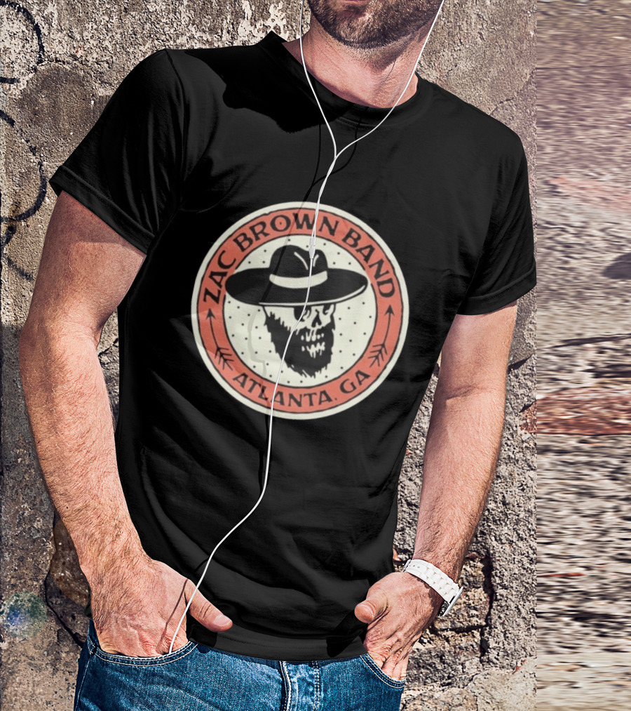 Zac Brown Band Bearded Skull Atlanta GA T-Shirt