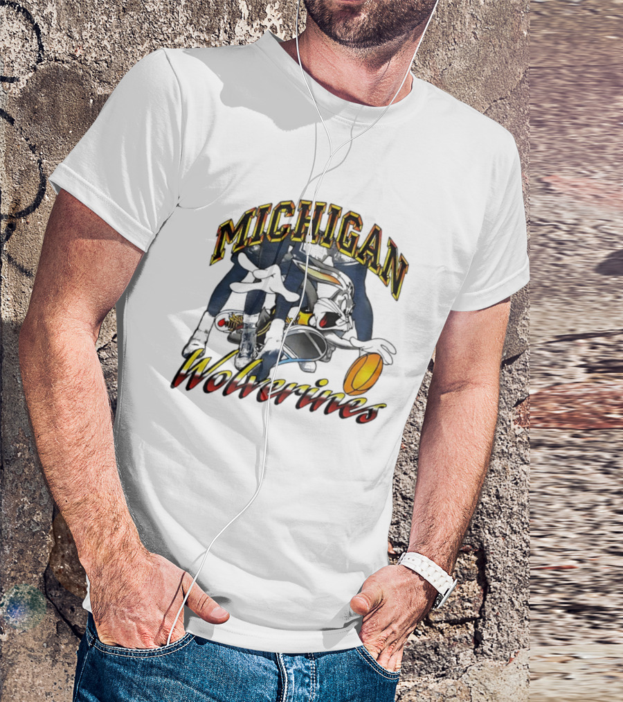 Bugs Bunny Michigan Wolverines Basketball Humor T-Shirt
