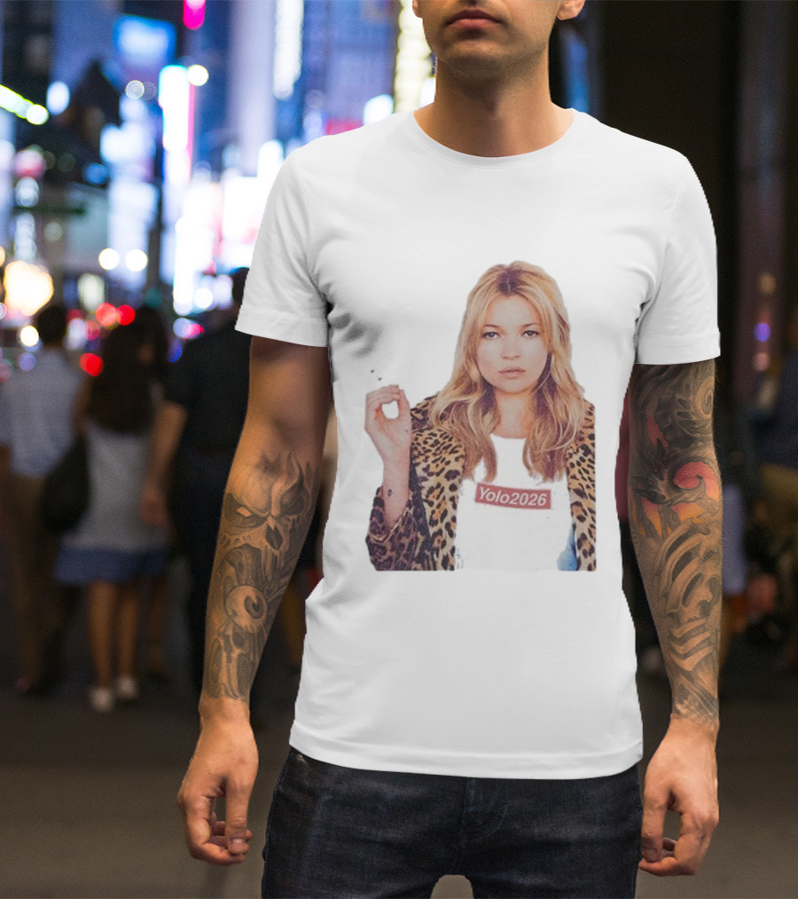 Shimmi Yolo 2026 Kate Moss Leopard Print Style T-Shirt