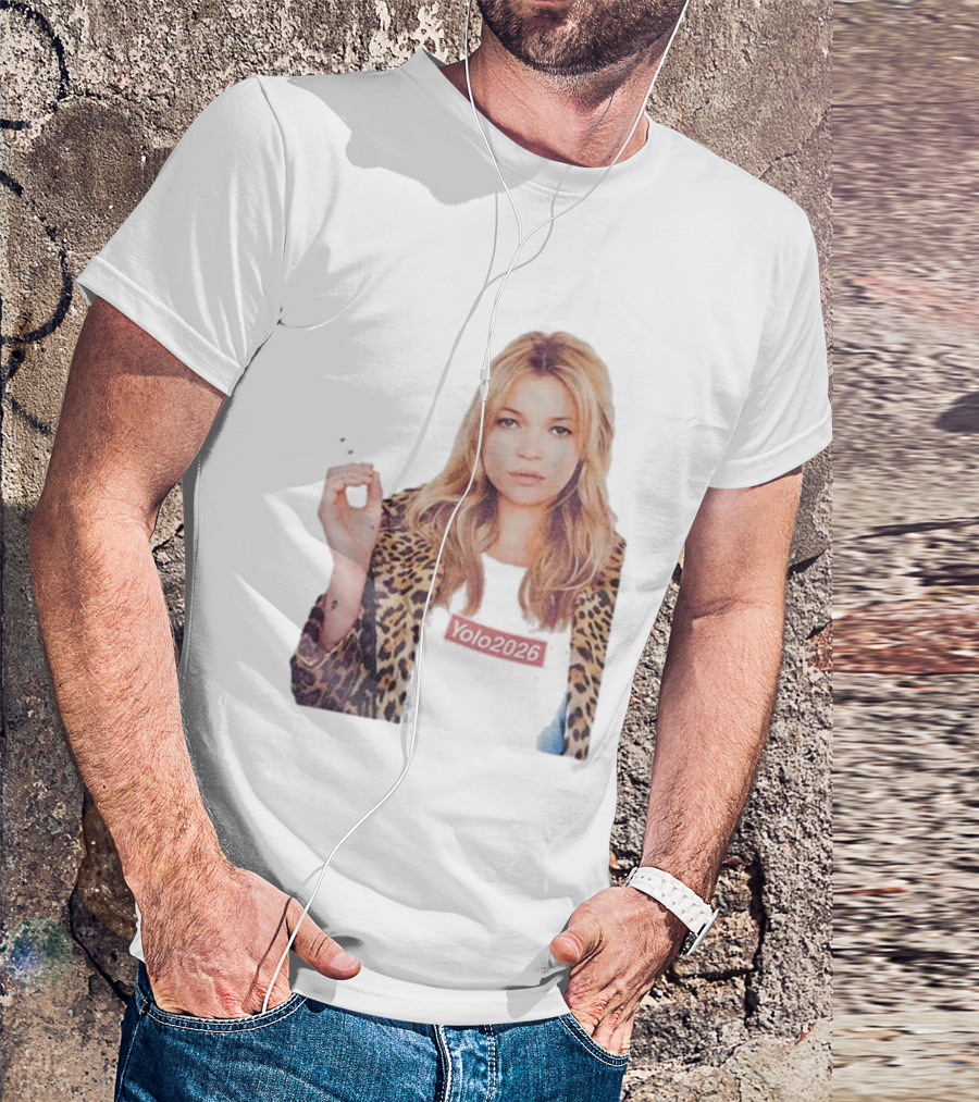 Shimmi Yolo 2026 Kate Moss Leopard Print Style T-Shirt