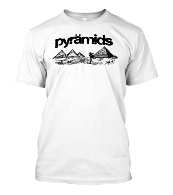 Pyramids 4028 Desert Landscape With Palm Trees T-Shirt