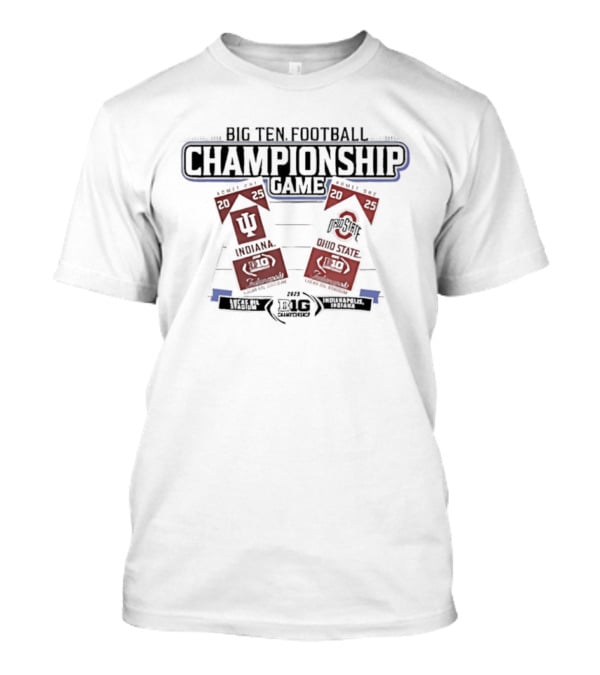 Big Ten 2025 Football Championship Game Indiana Vs Ohio State Tickets T-Shirt