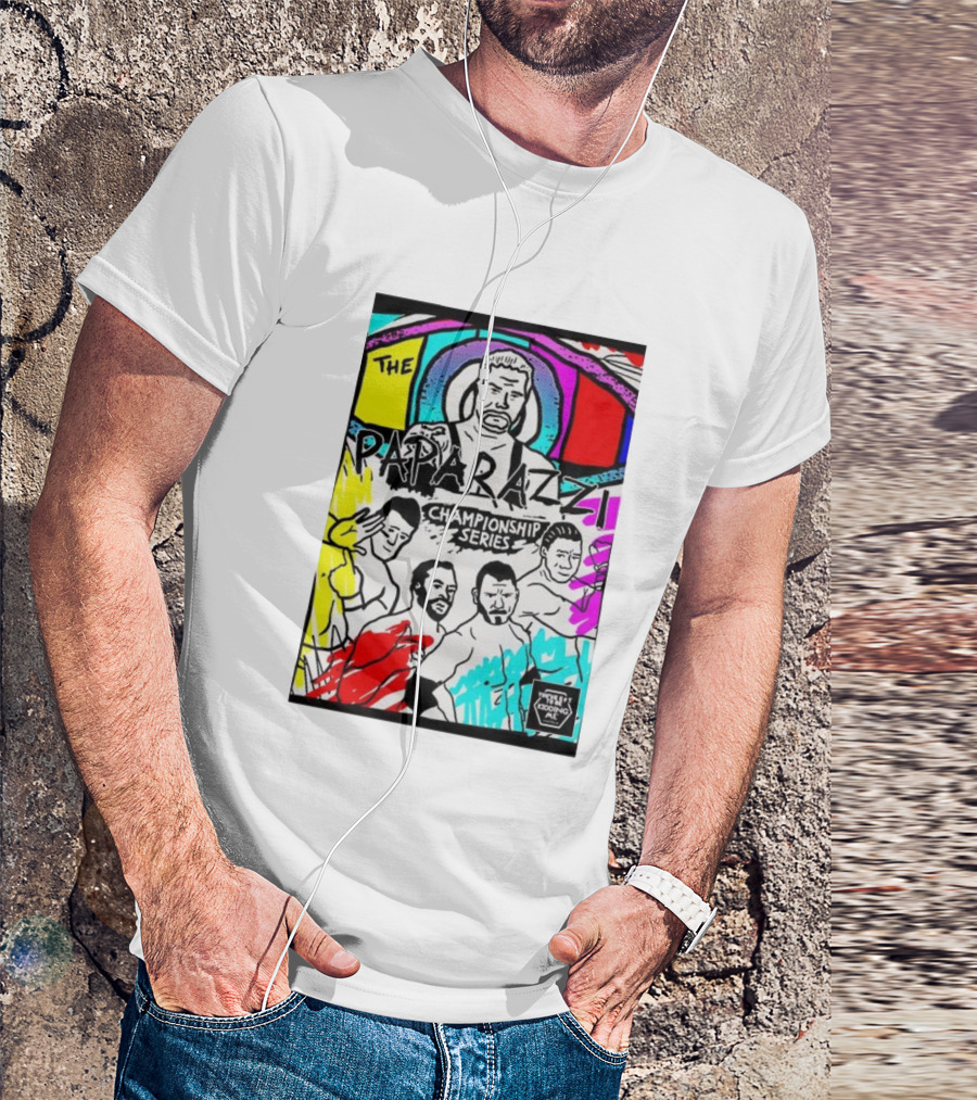 The Paparazzi Championship Series Vibrant Retro Wrestling Art T-Shirt