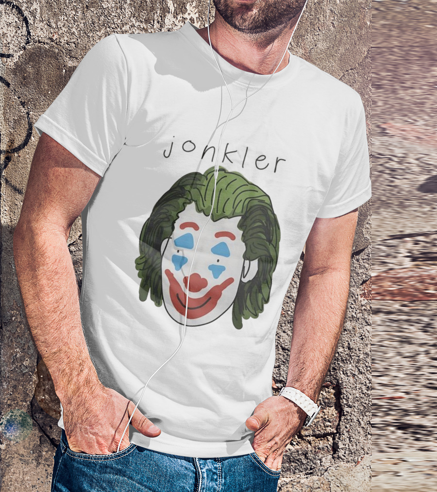 Jonkler Joker Face Green Hair Clown Makeup T-Shirt
