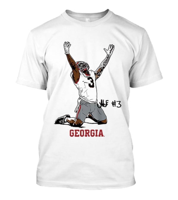 Nate Frazier Georgia Bulldogs Football NFL #13 End Zone Celebration T-Shirt