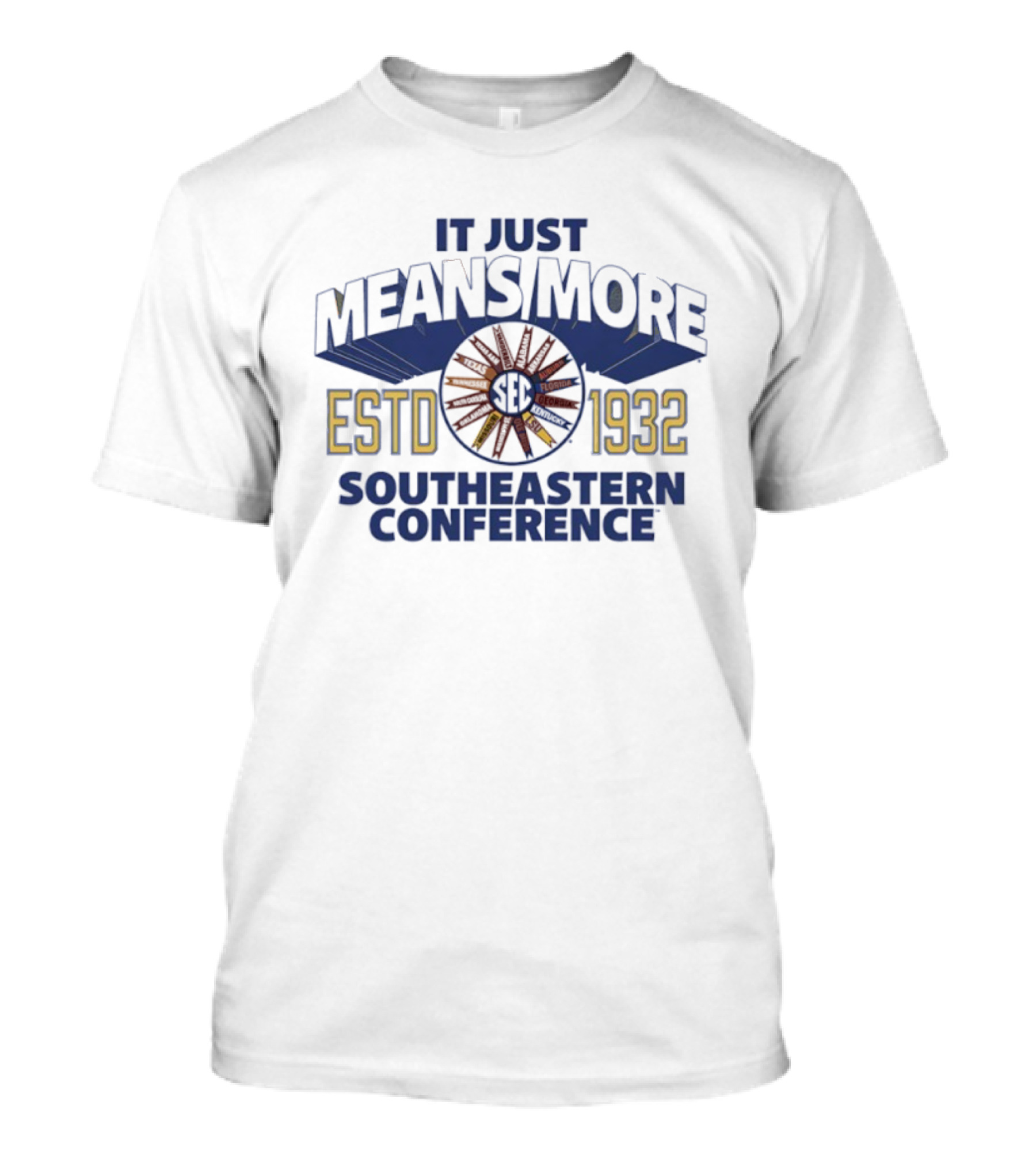 SEC It Just Means More ESTD 1932 Southeastern Conference Pinwheel T-Shirt