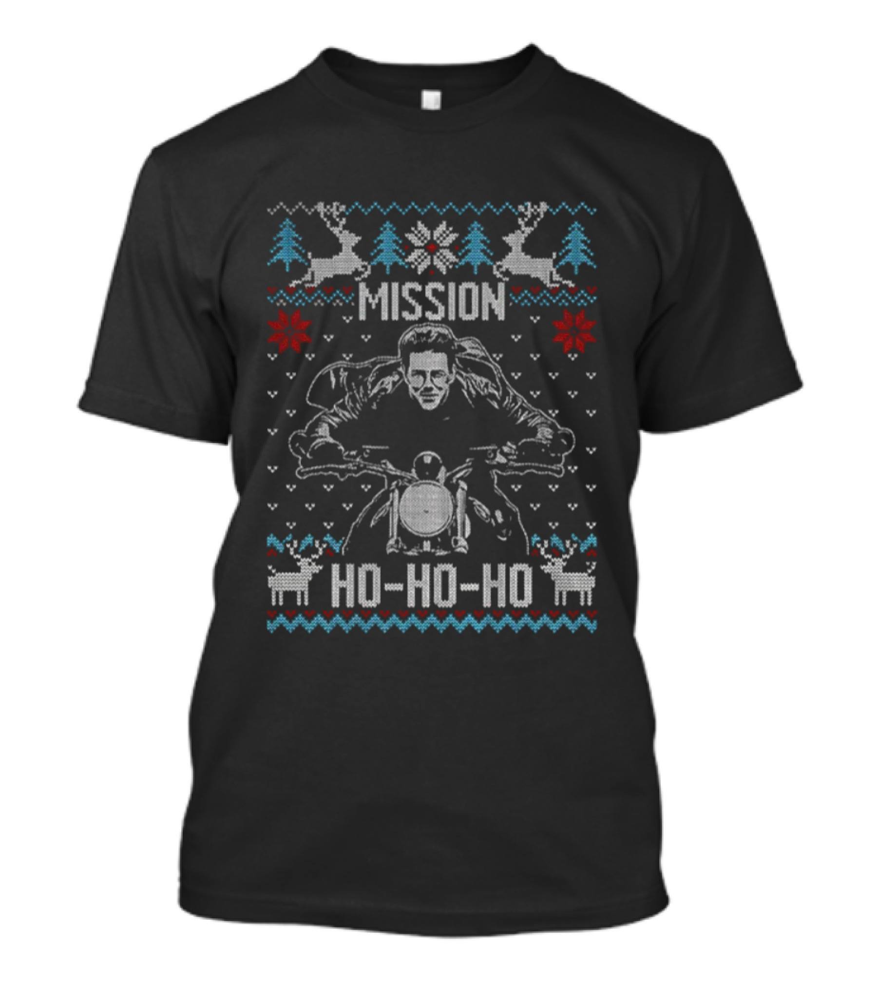 Mission Ho-ho-ho Christmas Reindeer Motorcycle Sweater T-Shirt