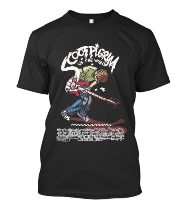 Scott Pilgrim Vs The World Cartoon Rocking Guitar Scene T-Shirt
