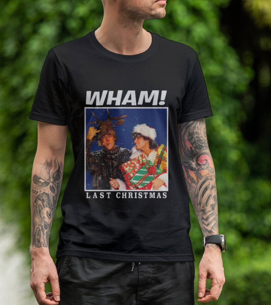 WHAM George Michael Last Christmas Vintage Holiday Scene T-Shirt
