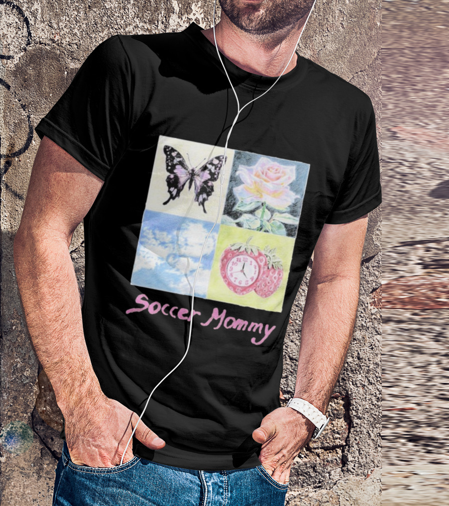 Soccer Mommy Butterfly Rose Sky Strawberry T-Shirt