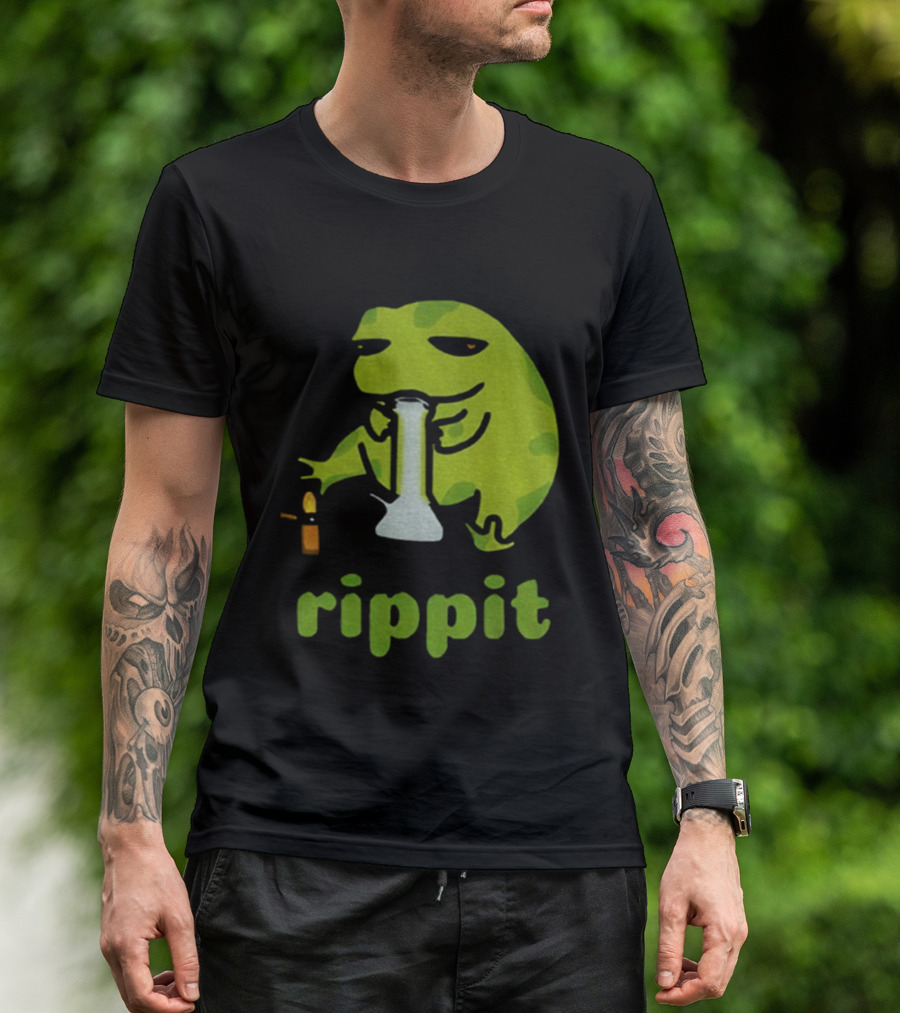 Frog Bong Rippit Stoner Ripping Hits T-Shirt