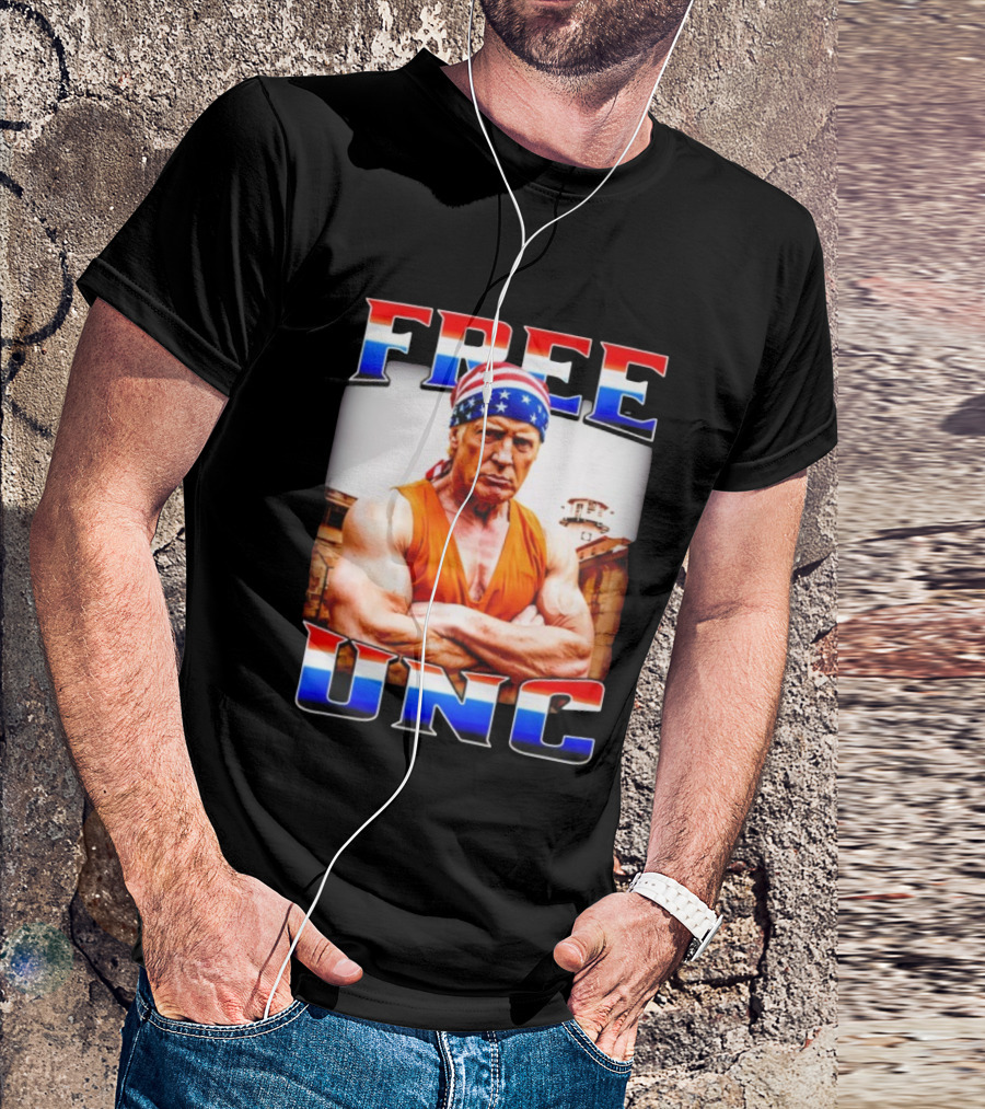 FREE UNC Donald Trump Patriotic Bandana Prison Parody T-Shirt