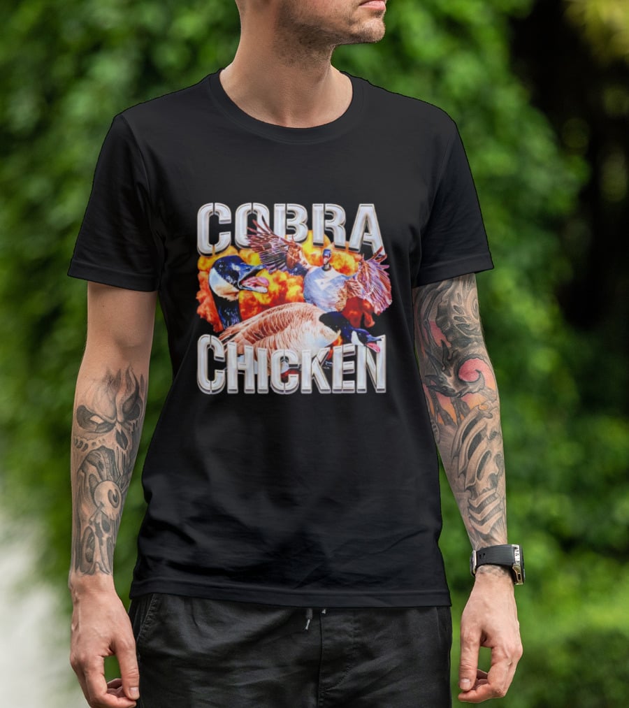 Cobra Chicken Goose Fire Explosion Apparel T-Shirt
