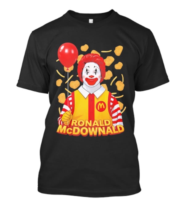 Ronald McDownald McDonald's Red Balloon And Nuggets Theme T-Shirt