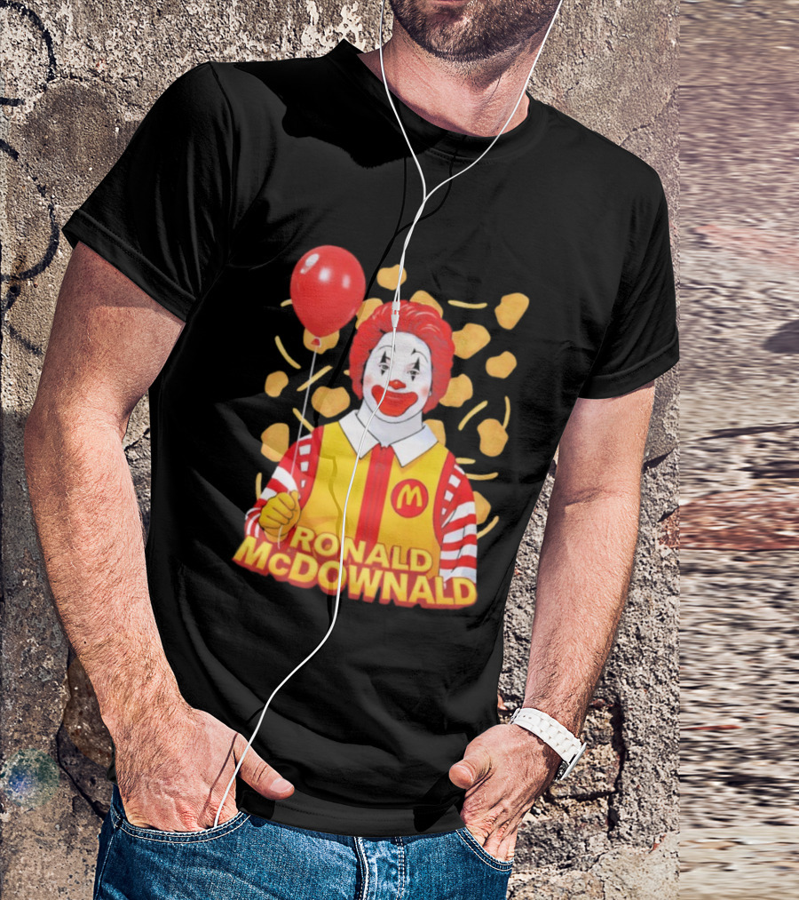 Ronald McDownald McDonald's Red Balloon And Nuggets Theme T-Shirt