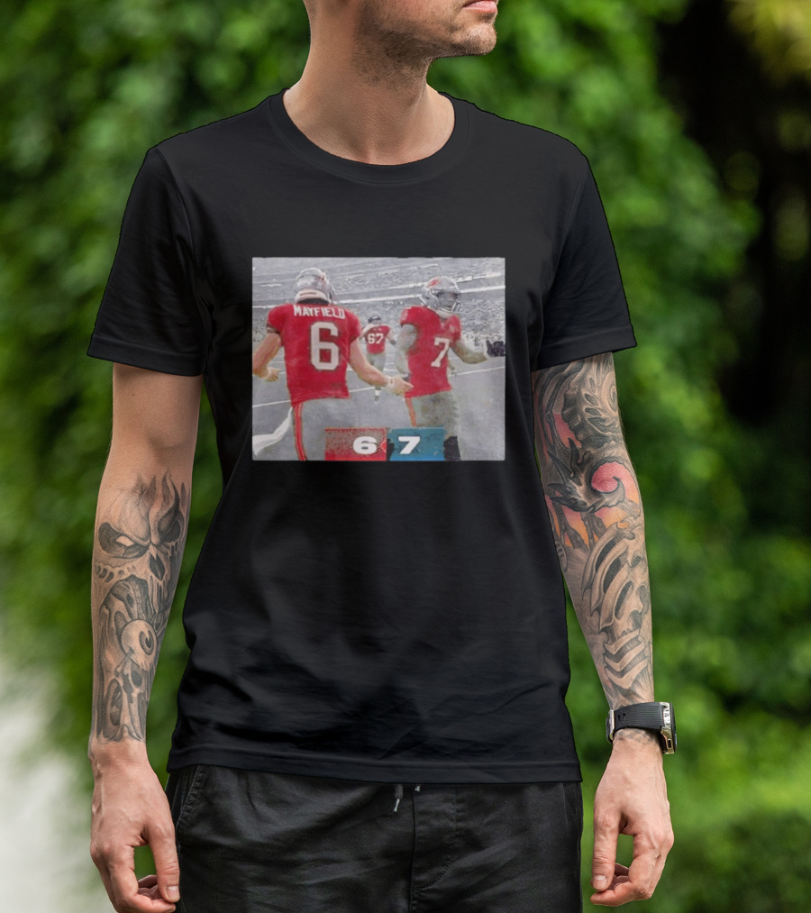 Tampa Bay Mayfield 6 And 7 Football Celebration T-Shirt
