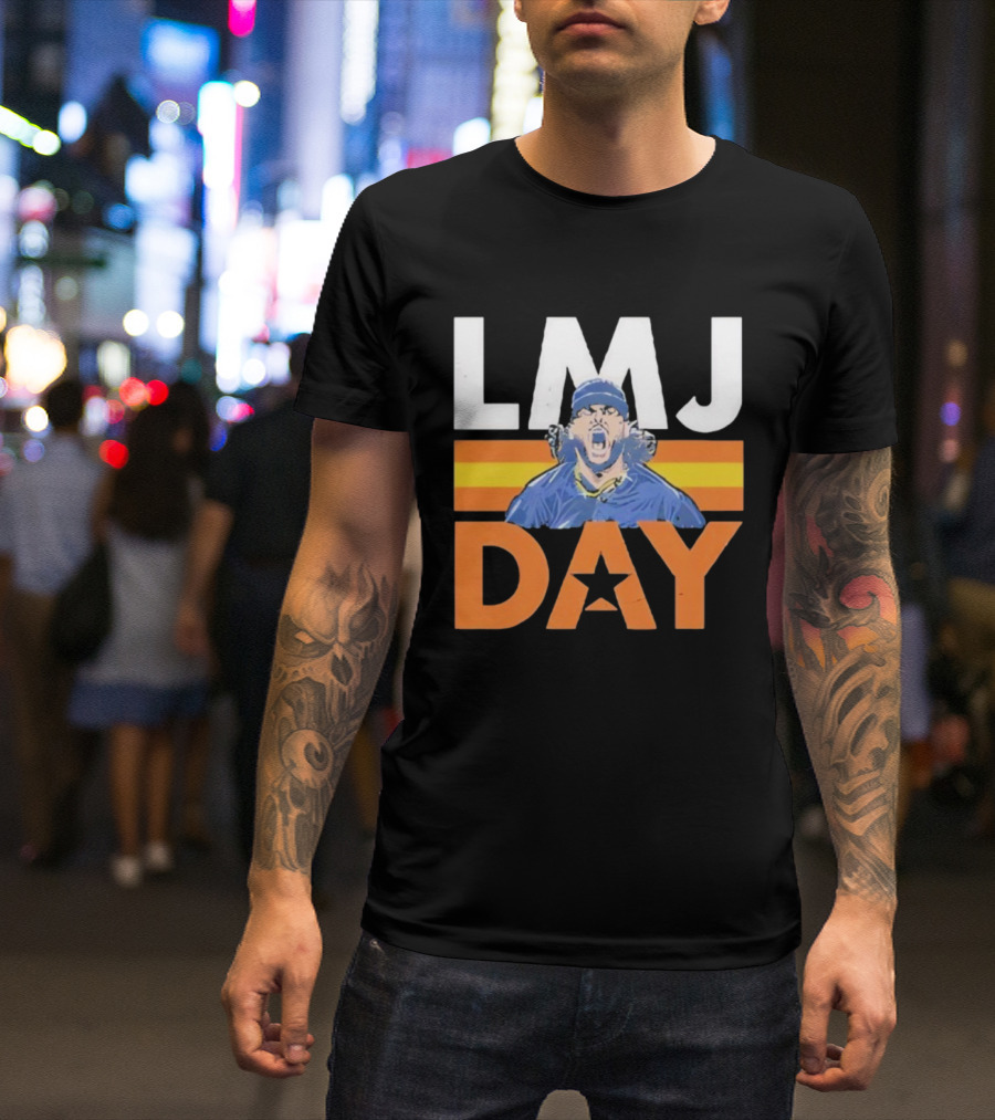 LMJ Day Lance McCullers Jr Bold Illustration With Star And Stripes T-Shirt