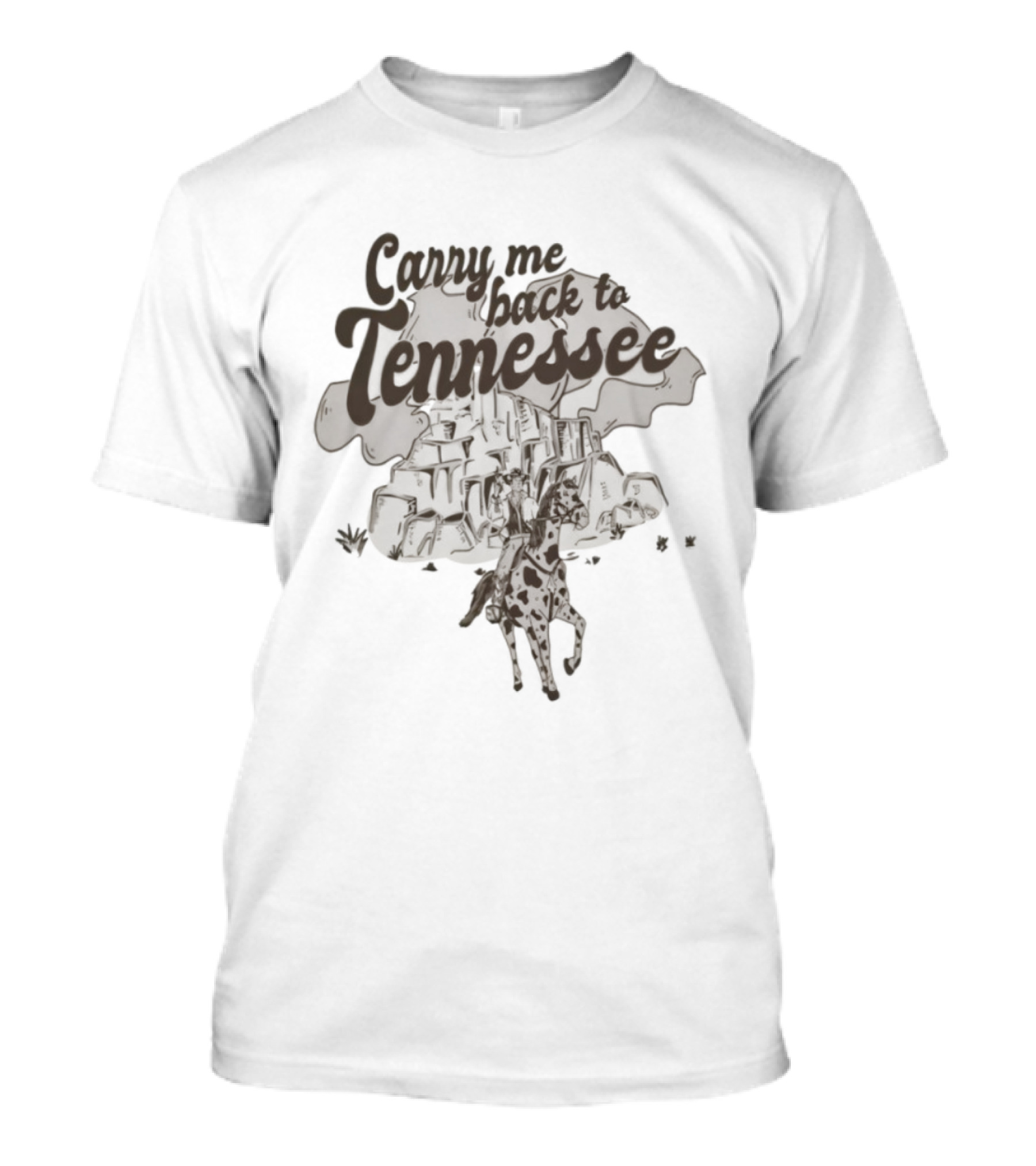Carry Me Back To Tennessee Horse And Rider Retro Style T-Shirt