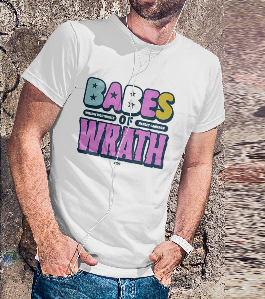 Babes Of Wrath Willow Nightingale Harley Cameron Stars T-Shirt