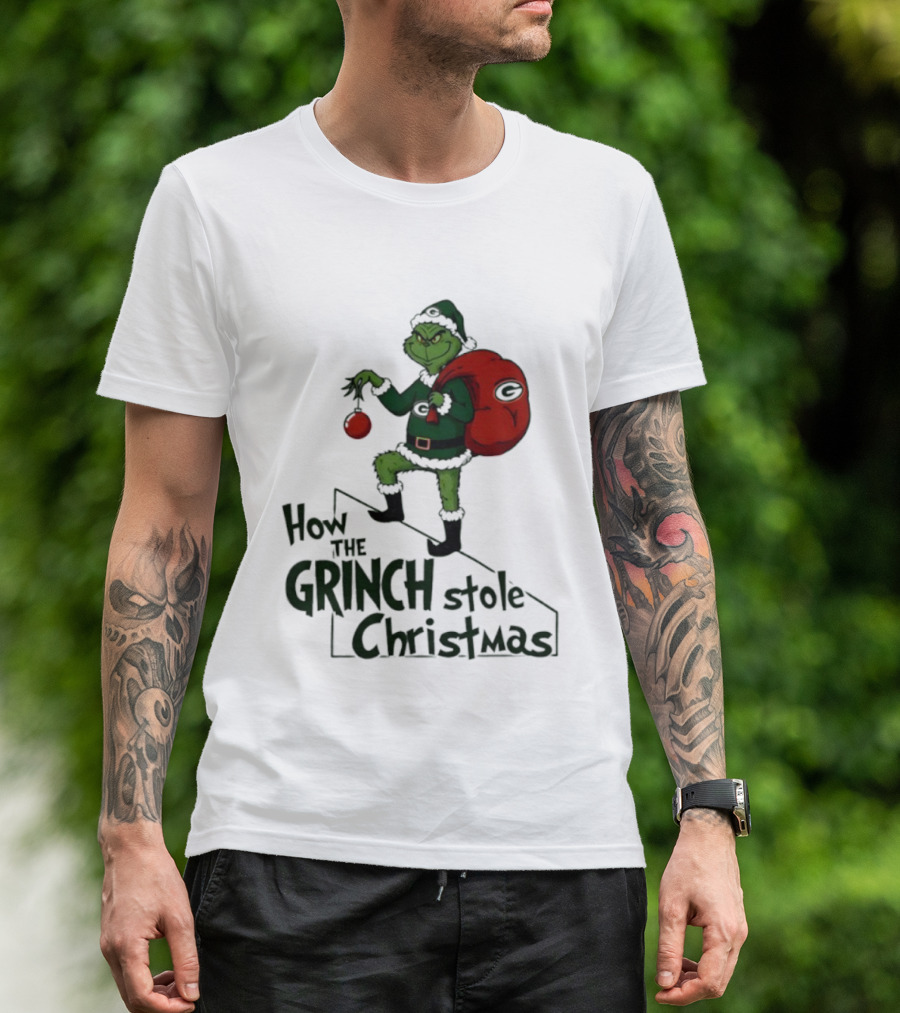 Green Bay Packers How The Grinch Stole Christmas Holiday Sweater T-Shirt
