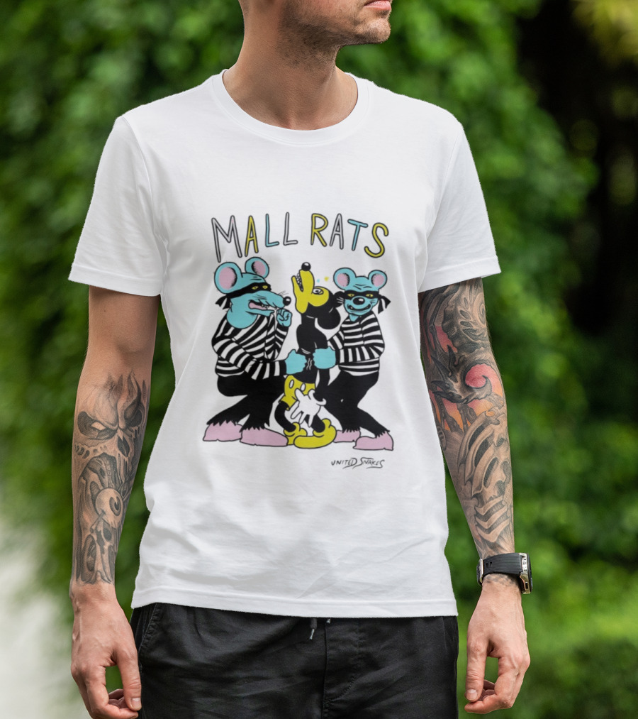 Mickey Mouse Mall Rats United Snakes Parody T-Shirt