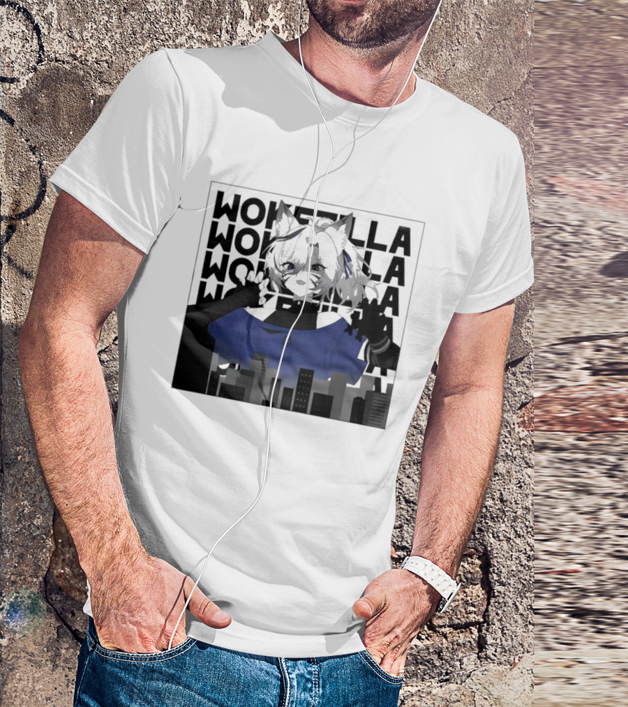 Nyara VTuber Wokezilla Towering City Skyline T-Shirt