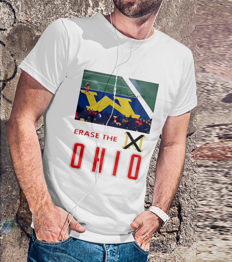 Erase The Ohio Michigan Stadium Rivalry W Logo T-Shirt