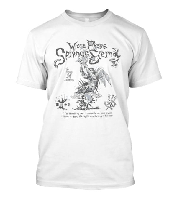 Wicca Phase Springs Eternal I’m Heading Out I Embark On My Own I Have To Find The Light And Bring It Home Mossy Oak Saving Light Mystical Journey T-Shirt
