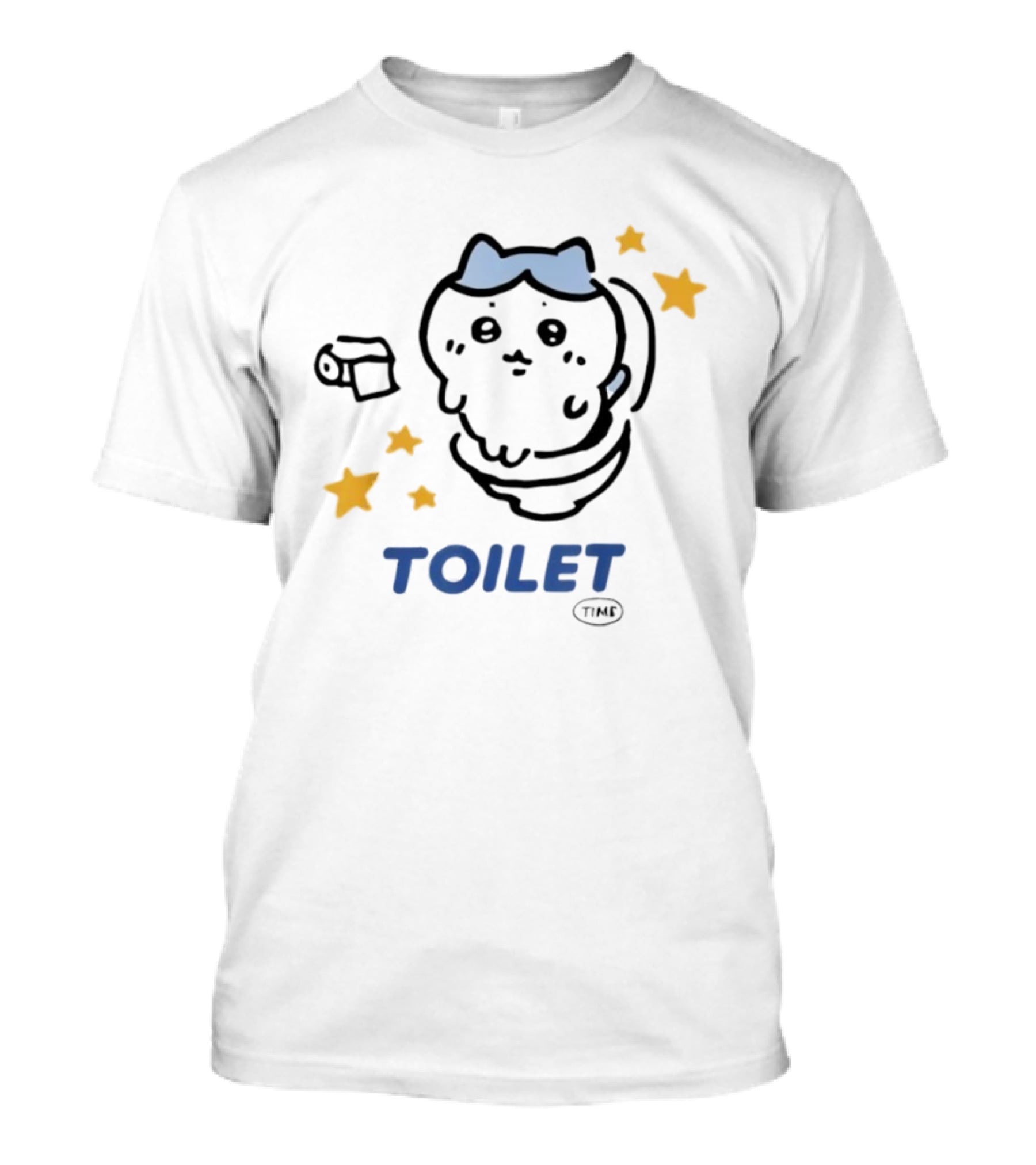 Toilet Time Chikawa Meme Cute Character Roll T-Shirt