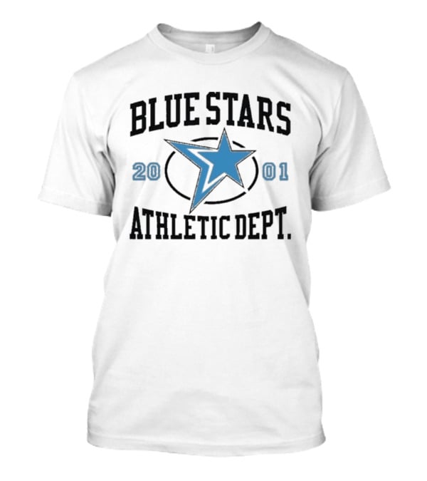 Blue Stars Athletic Dept 2001 Logo Star Graphic T-Shirt