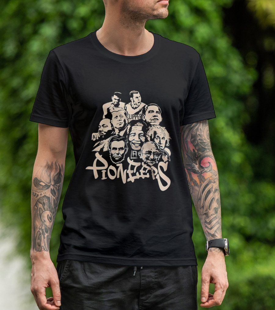 Pioneers MLK Obama Ali JFK Lincoln Gandhi MJ Einstein Mandela T-Shirt