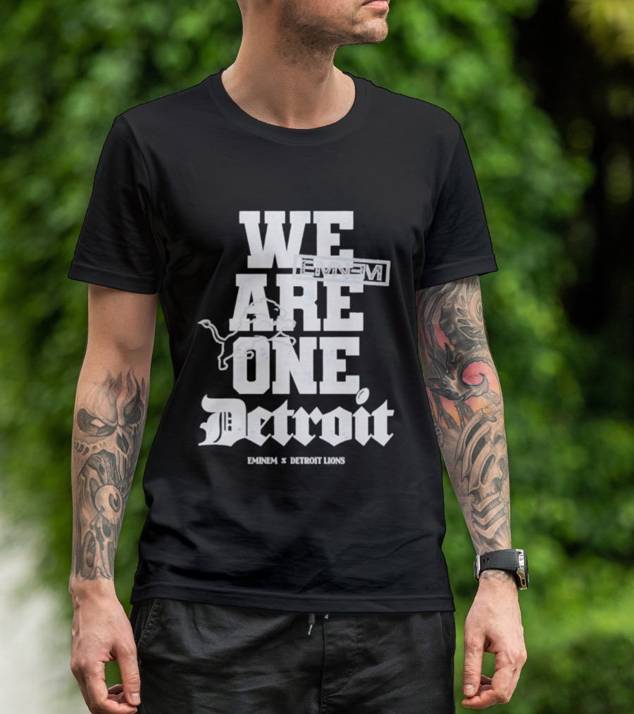 We Are One Detroit Eminem Lions Collaboration T-Shirt
