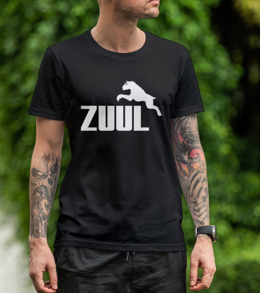 Zuul Ghostbusters Jumping Dog Parody T-Shirt