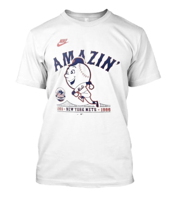 Nike Amazin' New York Mets 1969 1986 Mr. Met T-Shirt