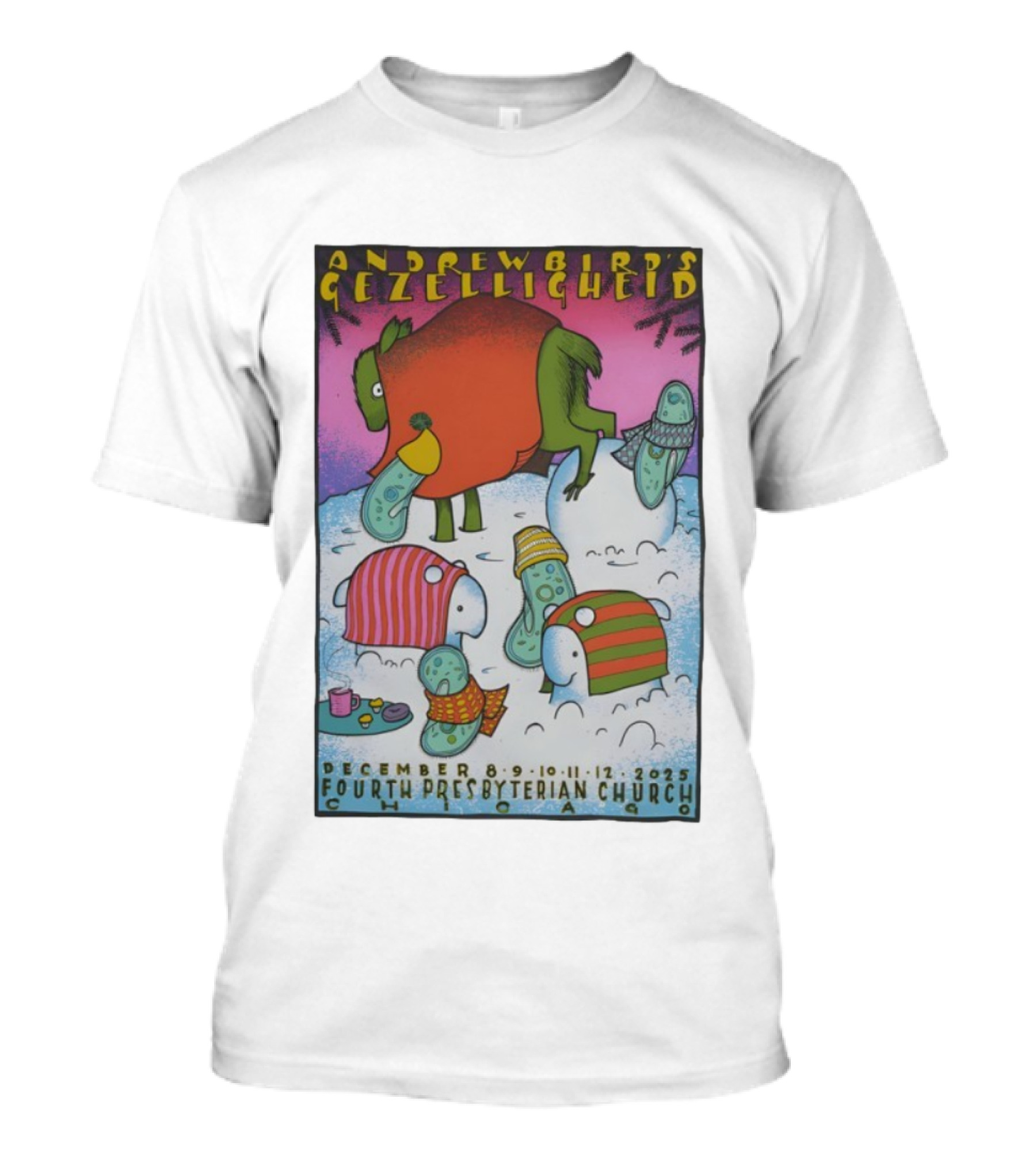 Andrew Bird's Gezelligheid December 8-12 2025 Fourth Presbyterian Church Chicago T-Shirt