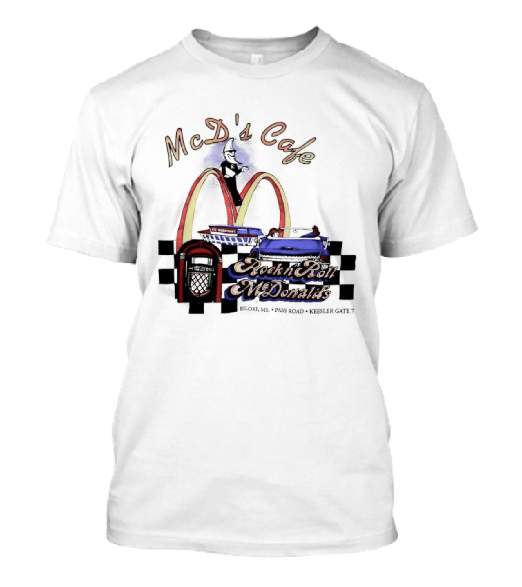 McD's Cafe Rock N Roll McDonald's Vintage Retro Jukebox Classic Arches T-Shirt