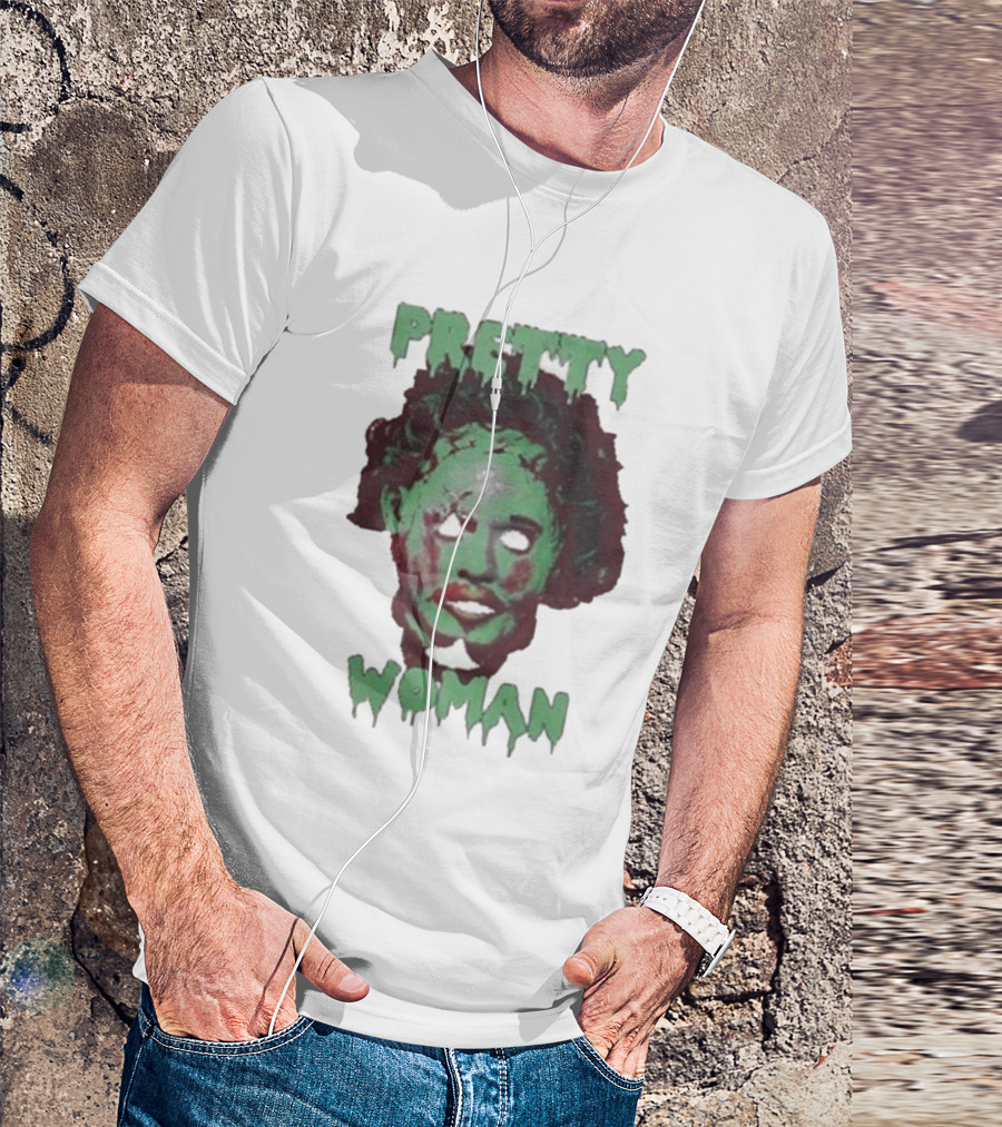 Pretty Woman Texas Chainsaw Massacre Horror Mask T-Shirt