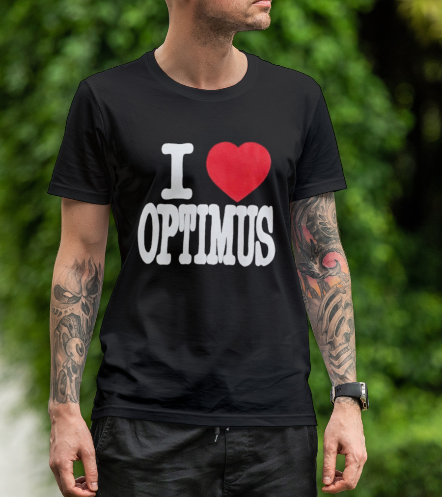 I Heart Optimus Bold Statement T-Shirt