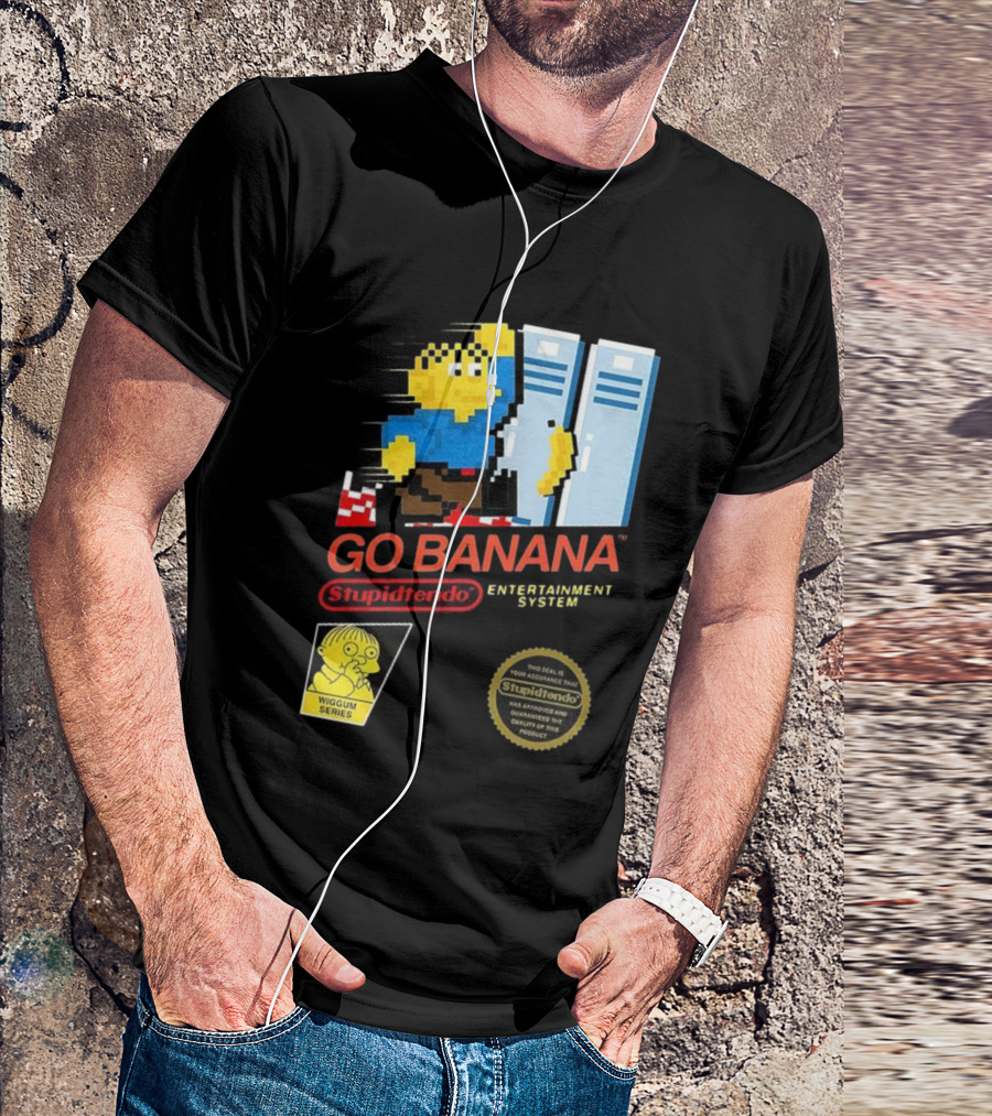 Go Banana Stupidtendo Entertainment System 8-Bit Wiggum Series T-Shirt