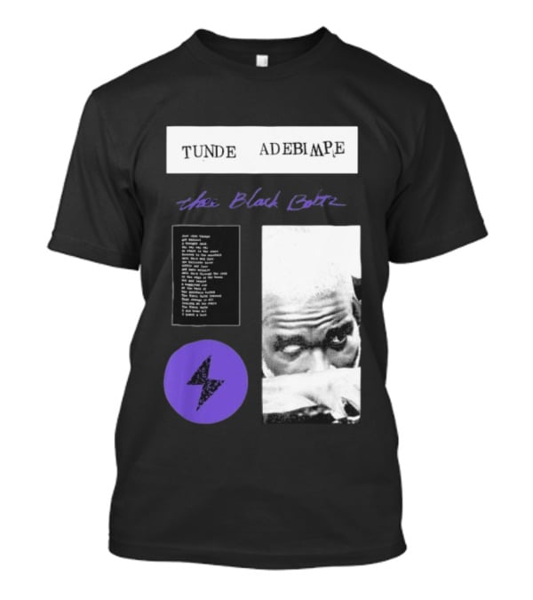 Tunde Adebimpe Thee Black Boltz Just Above Thunder Purple Lightning T-Shirt