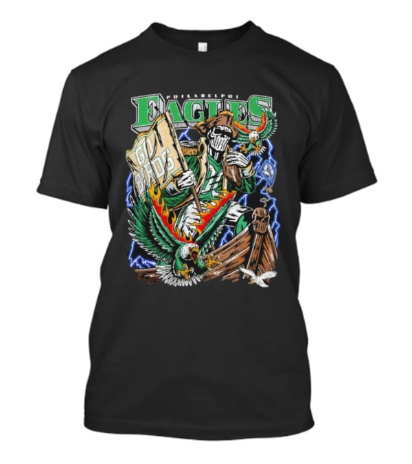 Philadelphia Eagles Go Birds Warren Lotas Skeleton Pirate Theme T-Shirt