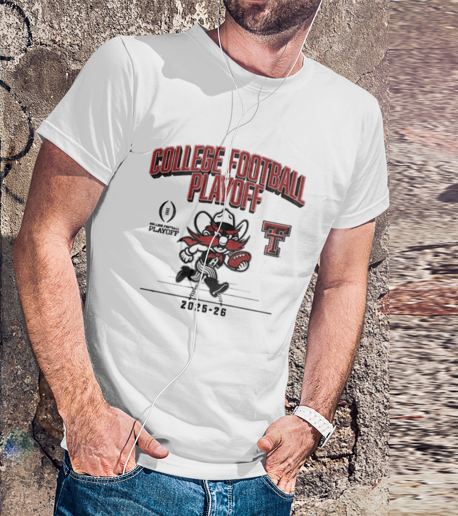 Texas Tech Red Raiders 2025-26 College Football Playoff CFP Mascot T-Shirt