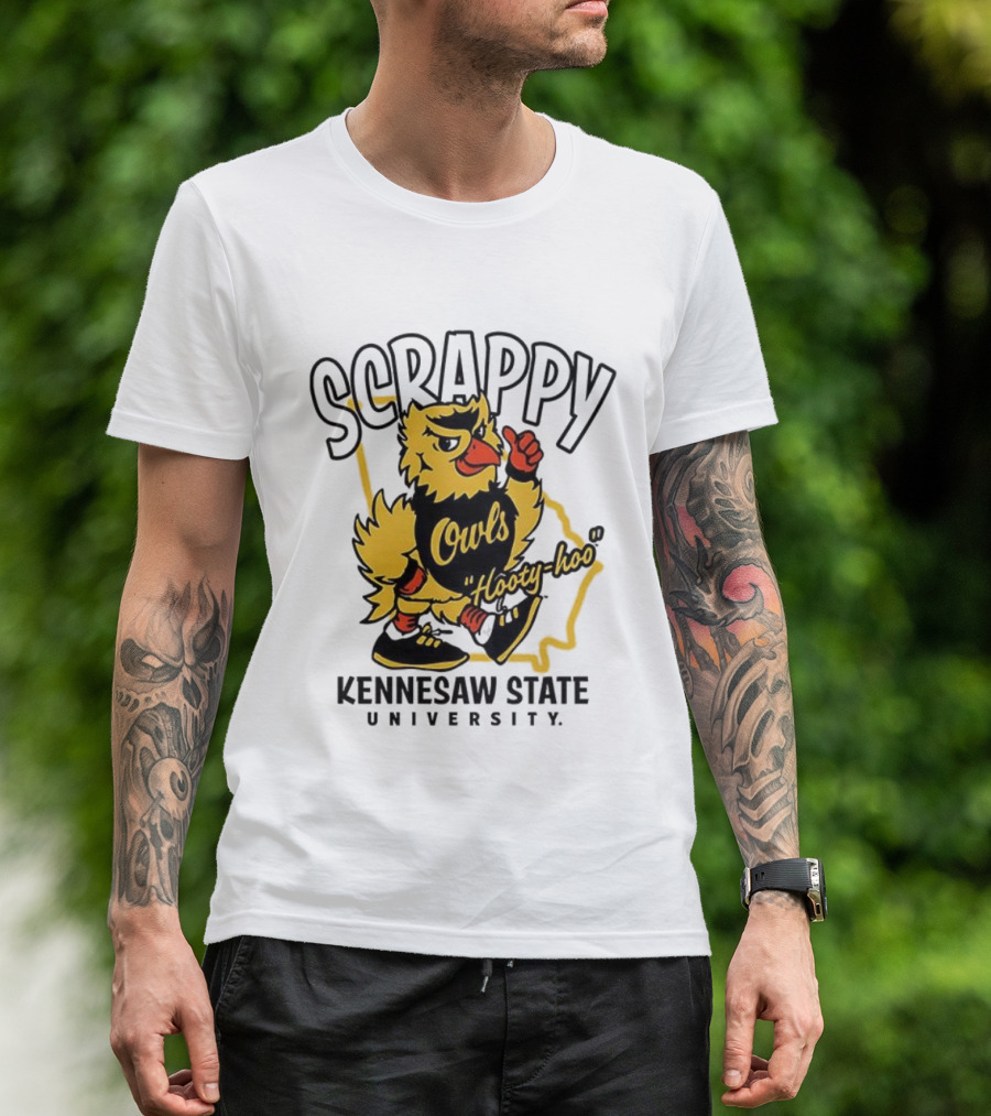 Scrappy Owls Hooty-hoo Kennesaw State University Mascot T-Shirt